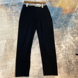 Eileen Fisher Black Knit Elastic Waist Pull On Straight Leg Pants SMALL EUC